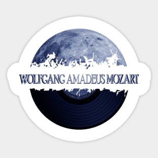 Wolfgang Amadeus Mozart blue moon vinyl Sticker